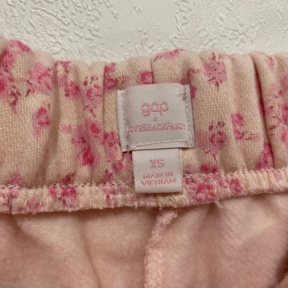GAP x LoveShackFancy Floral Lounge Set XXS XS Pink Coquette Cottagecore - Picture 4 of 11